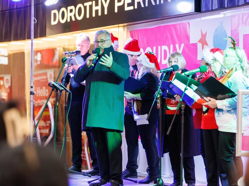 Pictured: Hundreds of people turned out for the annual Commercial Road Christmas Light Switch On which was moved to Cascades shopping centre because of storm Bert   Picture:Marcin Jedrysiak