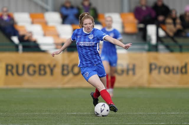 Sophie Quirk put in a starring role in Pompey Women's 2-1 FA Cup defeat to rivals Southampton. Picture: Jason Brown