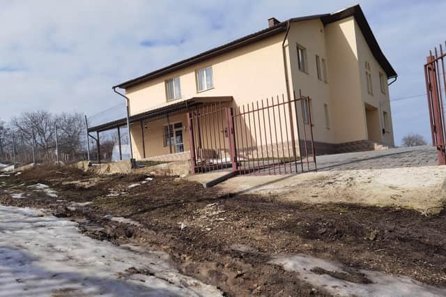 Chris and Zoe Lomas, who started Havant-based charity Reach My Street, have upped their entire lives and relocated to Moldova to help orphaned children. Pictured: Their new home in Pohrebeni, Moldova