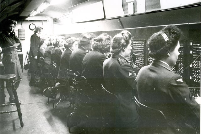 A few months after D-Day The News wartime photographer Victor Stewart was allowed into the top secret maze of tunnels beneath Fort Southwick from where D-Day operations were controlled. The main telephone exchange.