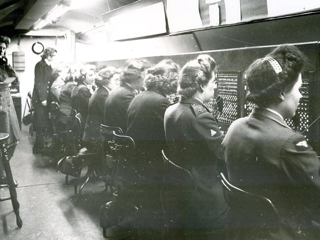 A few months after D-Day The News wartime photographer Victor Stewart was allowed into the top secret maze of tunnels beneath Fort Southwick from where D-Day operations were controlled. The main telephone exchange.