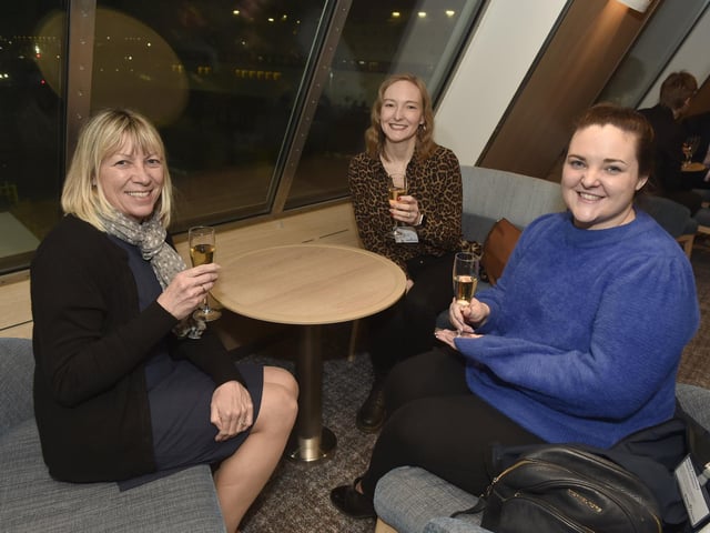 Pictured is: (l-r) Paula Roe, Nicola Moss and Holly Pressley enjoying Santoña's premium lounge.