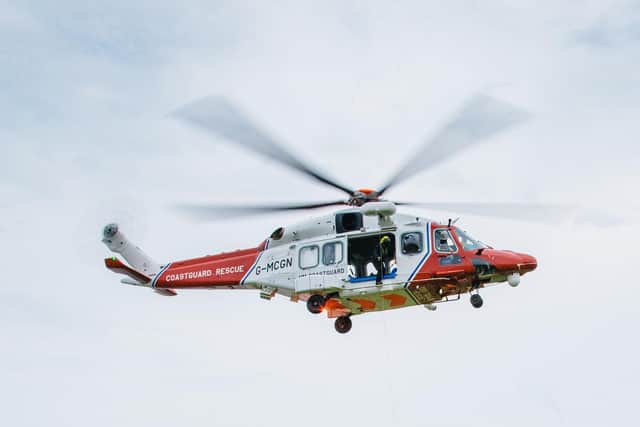 The resuce helicopter based in lee-on-the-Solent was deployed after a man fell overboard off the coast of Bembridge, Isle of Wight.
