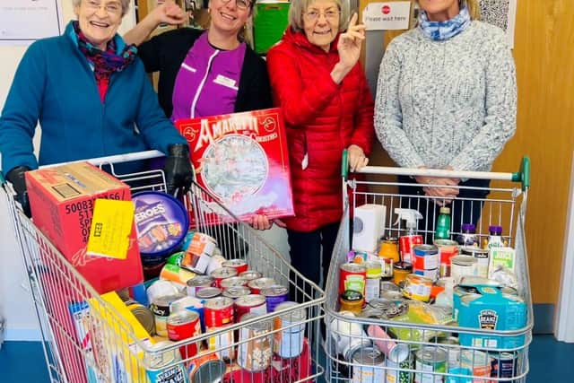 A local care home has partnered with a food bank to launch a new drop-off point