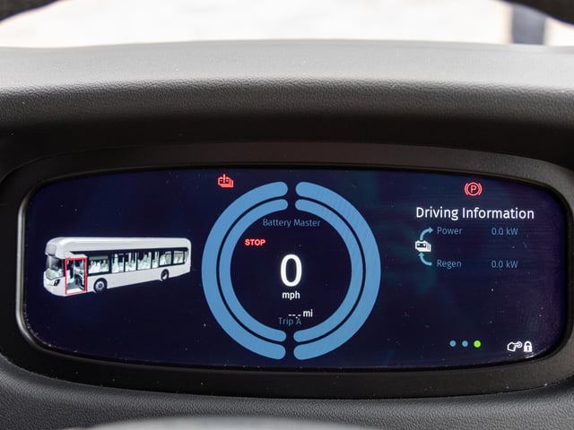 All digital displays for drivers of the new buses. Picture: Mike Cooter (110324)