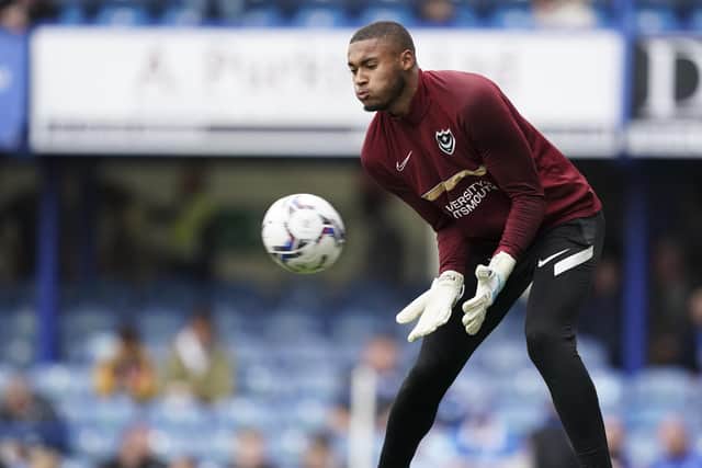 Pompey goalkeeper Gavin Bazunu