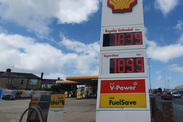 Shell petrol station in Goldsmith Avenue, Portsmouth: Petrol:  £1.83.9. Diesel:  £1.89.9. Picture: Habibur Rahman