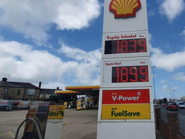 Shell petrol station in Goldsmith Avenue, Portsmouth: Petrol:  £1.83.9. Diesel:  £1.89.9. Picture: Habibur Rahman