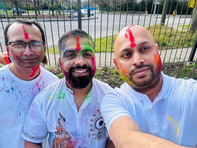 Bhupal, Guddu and Joy Ghosh celebrate the Festival of Colours, also known as Holi. It is a sacred and ancient tradition of Hindu's.