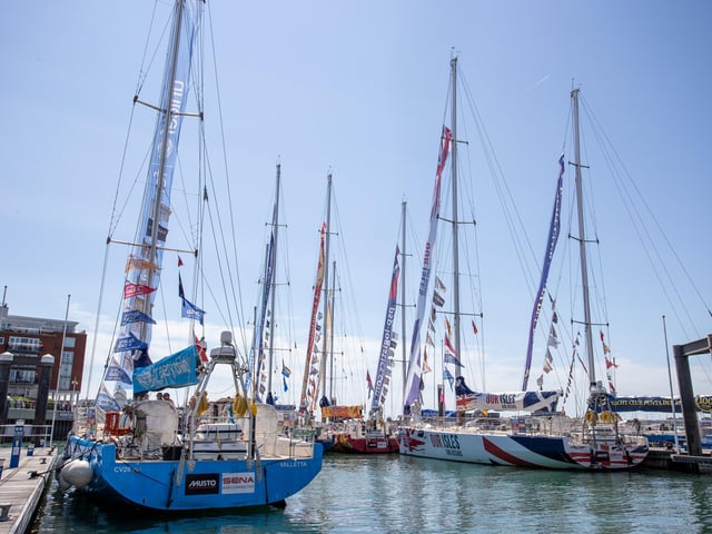 Pictured - The Clipper boats on display in Gunwharf QuaysPhotos by Alex Shute