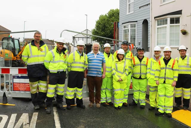 The engineers that worked on the repairs in Eastney Road.