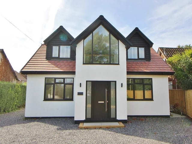 This property comes with four bedrooms, four bathrooms and two reception rooms as well as a spacious garden and private parking.