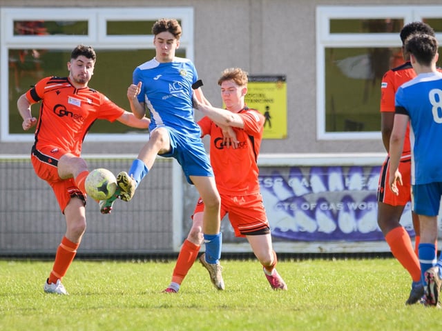 Action from the 2-2 draw between AFC Portchester under-23s and Liphook United. Picture: Keith Woodland (150421-1004)
