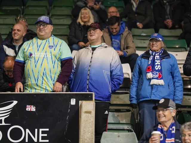 1,143 Pompey fans made the midweek trip to Plymouth Argyle's Home Park.