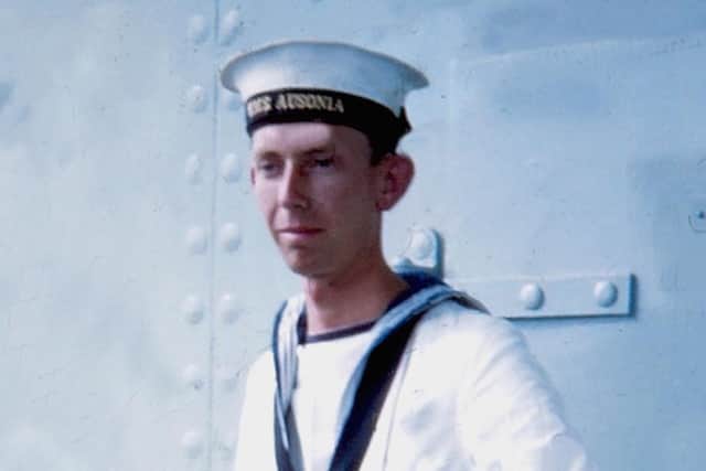Tim King when serving in HMS Ausonia while doing his National Service.