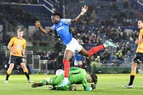 Former Crystal Palace striker Sam Folarin has impressed at Pompey since signing following a successful trial. Picture: Colin Farmery