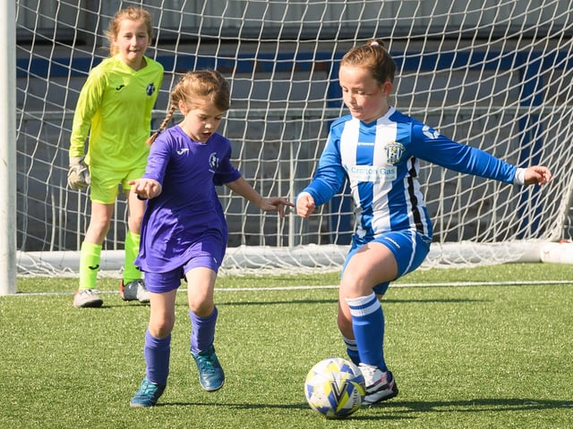 Stoneham Lionesses (all purple kit) versus Crofton Saints. Picture: Keith Woodland (030621-47)