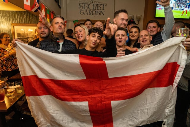 England fans at the Leopold Tavern in Southsea. Picture: Matthew Clark