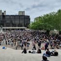 Protesters at the Black Lives Matter event on June 4 2020 in Guildhall Square in Portsmouth. Picture: Habibur Rahman