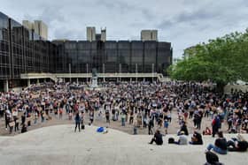 Protesters at the Black Lives Matter event on June 4 2020 in Guildhall Square in Portsmouth. Picture: Habibur Rahman