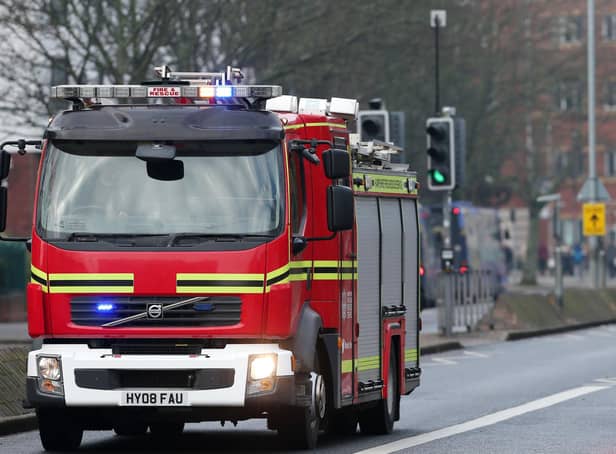 Emergency personnel saved nine kittens and a guinea pig as they extinguished the house fire in Bransgore, New Forest. Pictured: Hampshire Fire and Rescue fire engine, Winston Churchill Avenue, Portsmouth. Picture: Chris Moorhouse (240119-9).