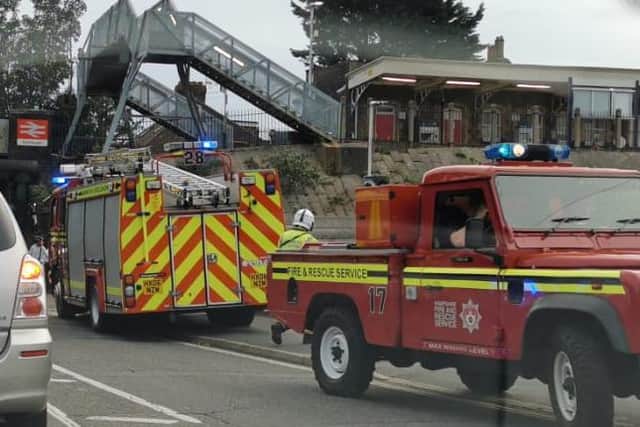 The fire service and ambulance service at Fareham train station on October 1. Picture: Stuart Vaizey