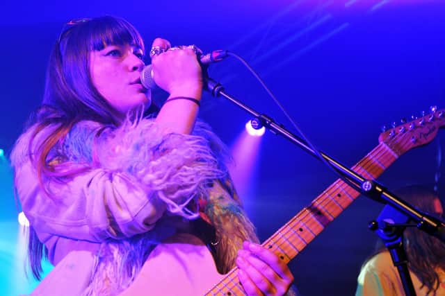 Rhian Teasdale of Wet Leg at The Wedgewood Rooms, April 27, 2022. Picture by Paul Windsor