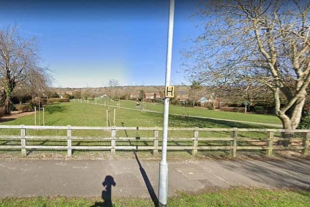One woman was flashed in a park near Collington Crescent, Paulsgrove. Picture: Google Street View.