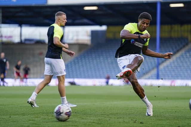 Pompey's new Aussie striker Kusini Yengi was left on the bench against Exeter. Pic: Jason Brown.