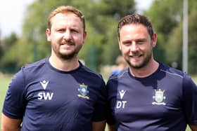 Shaun Wilkinson, left, with Danny Thompson - Wilkinson now believes Thompson should be given the Baffins first team manager's role he has just stepped away from. Picture: Chris Moorhouse