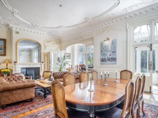 The listing says: "Originally Brankesmere House was built and became the family home for Sir John Brickwood, proprietor of the Brickwoods brewing business, and would have been about 10,000 sqft (900sqm) in floor area with extensive grounds."