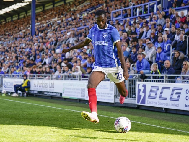 Abu Kamara has the full attention of the South Stand