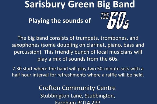 Flyer for the Big Band concert