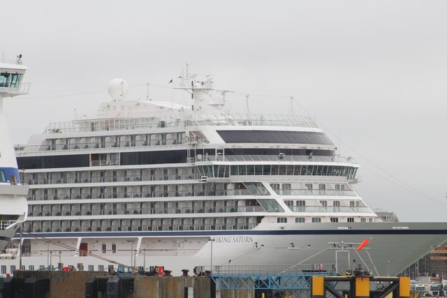 Viking Venus in Portsmouth on April 16 after sailing to Portsmouth International Port.