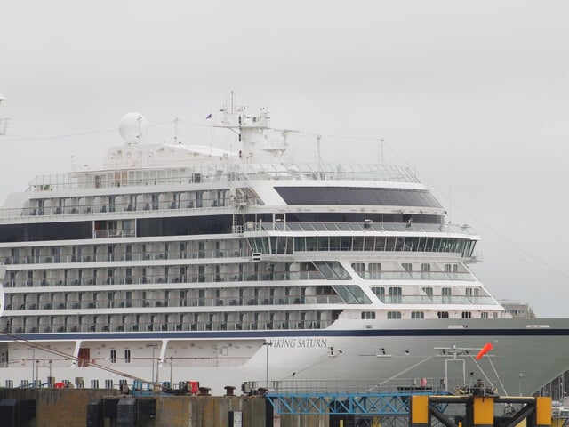 Viking Venus in Portsmouth on April 16 after sailing to Portsmouth International Port.