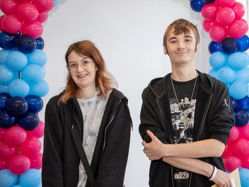Students found out their A Level results this morning at St Vincent College as they prepare for their next steps in education.
Pictured - Holly, 19 and Ben, 19
Photos by Alex Shute