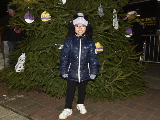 Christmas lights in High Street, Cosham, were switched on during the evening of Friday, November 22, 2024.
Pictured is: Amelia Manalang (6) from Cosham.
Picture: Sarah Standing (221124-6414)