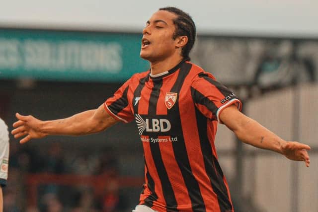 Miguel Azeez scored six goals for Morecambe last season. Now he has moved to Carlisle for an undisclosed fee. Picture: Morecambe FC