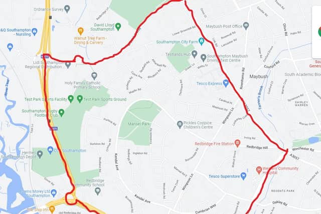 The area covered by the Section 60 order. Picture: Hampshire Constabulary