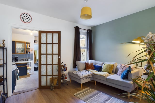 The two bedroom house has a spacious living area.