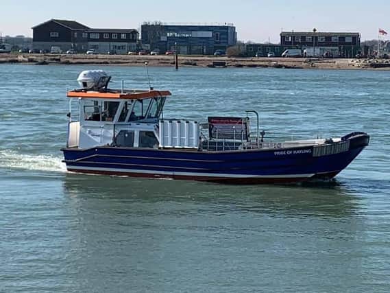 The Pride of Hayling ferry that runs between the island and Eastney.