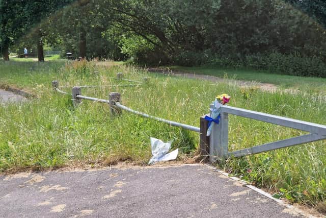 Floral tributes around Chalton Crescent, Leigh Park, Havant on Thursday 22nd June 2023 after the suspected murder of Barry Cairns

Picture: Habibur Rahman:Floral tributes around Chalton Crescent, Leigh Park