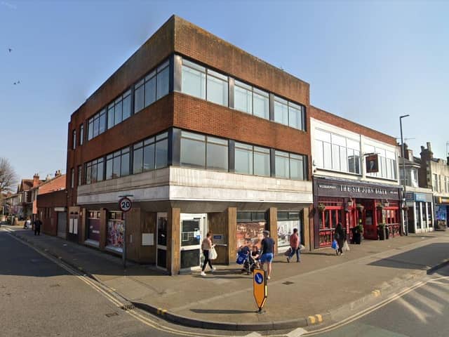 The former Barclays branch in London Road, North End which could soon host a nine-bed HMO on its upper floors. Credit: Google