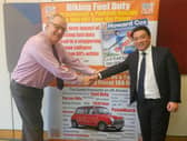 Alan Mak MP with Howard Cox, founder of FairFuelUK