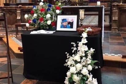The book of condolence at St Mary' Church, Fratton