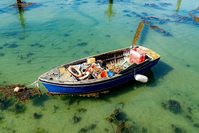 The water at Portsmouth Historic Dockyard has rarely look clearer than this.