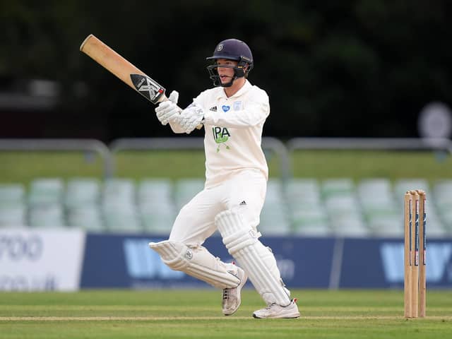 Tom Scriven top scored for Hampshire in their 2nd XI T20 cup group defeat to Middlesex in Salisbury today. Photo by Alex Davidson/Getty Images.