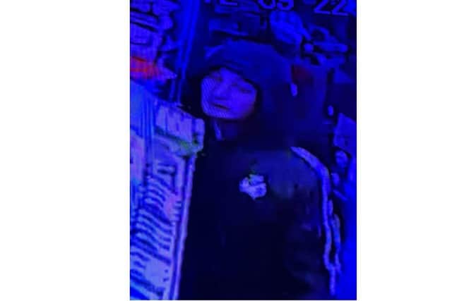 CCTV image released after a gunman burst into the 3s Convenience Store in North End Avenue, Portsmouth, at around 8.50pm on December 9. Picture: Hampshire police.