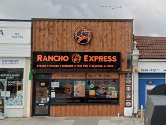 Rancho Express, a takeaway at 299 London Road, Portsmouth was given a score of one on April 23.