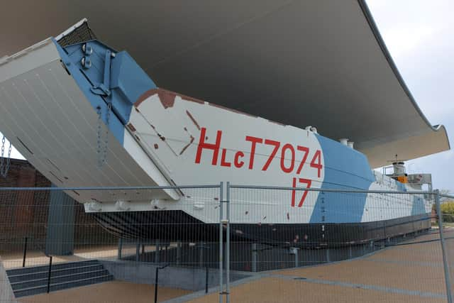 The LCT 7074 on Southsea seafront is undergoing paint work ahead of its re-opening on May 17.